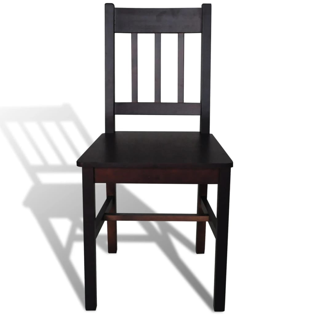 Kepooman Kitchen Wood Dining Side Stand Seats with High Backrest, Set of 2, Brown Kepooman Kitchen Wood Dining Side Stand Seats with High Backrest, Set of 2, Brown