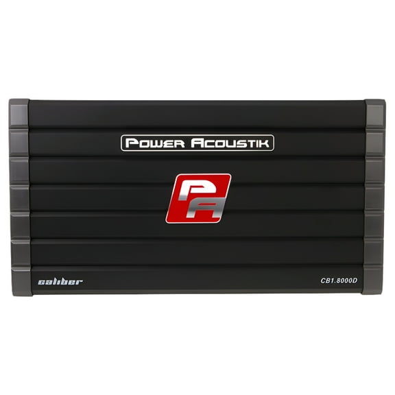 Power Acoustik CB1-8000D 8000 Watts Max Monoblock 1-Ohm Stable Car Audio Amplifier with Bass Knob