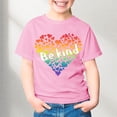 thumbnail image 2 of MEZZALL T-Shirt à Col Rond Imprimé Lettres pour Enfants Unisexe, Rose, 10-11 Ans, 2 of 4