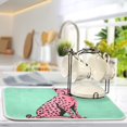 thumbnail image 2 of Yayeee Dish Drying Mat for Kitchen Counter Ultra Absorbent Easy Clean Pad 18x16", Pink Cheetah, 2 of 7