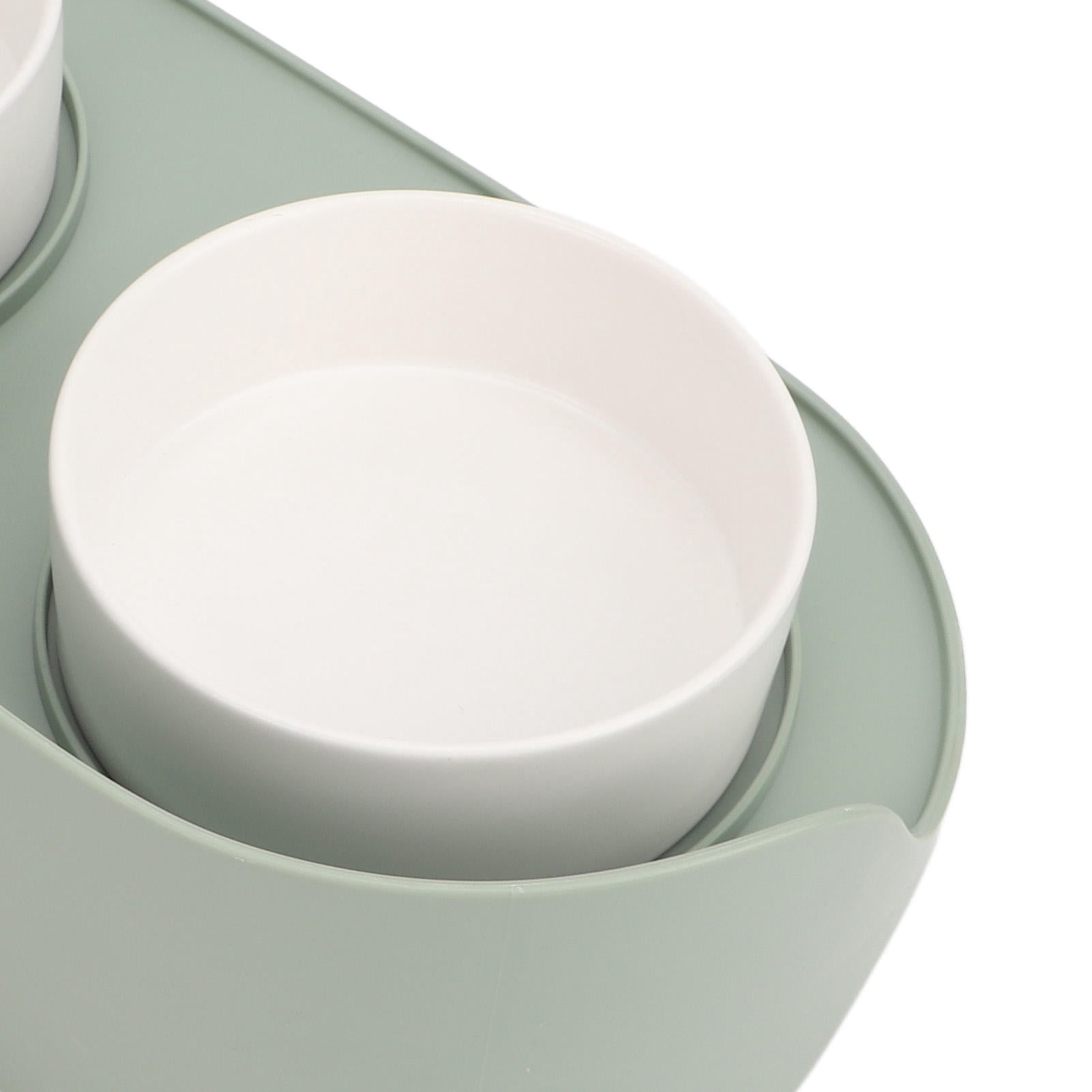 BOKYAN Anti‑Slip Ceramic Cat & Dog Raised Bowls – Double Food & Water, Neck‑Protection, Spill‑Proof, Rounded Edge, Easy‑Clean, Ideal for Small Pets