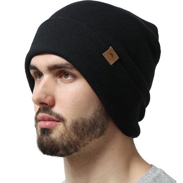 Gorro resistente con puños para hombre Tough Headwear acrílico para invierno talla única
