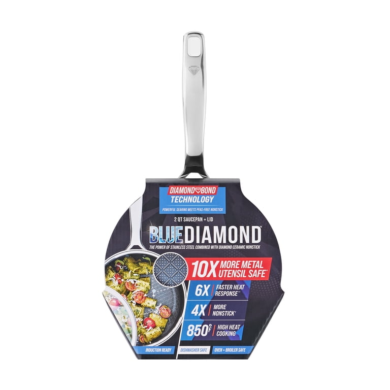 Blue Diamond 2-Quart Hybrid Ceramic Non-Stick Stainless Steel Saucepan photo 6
