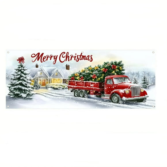 Hearth & Gear Garage Door Cover Banner 6 X 13 Feet Holiday Outdoor Decorative Rope Snowman And Holiday Design Holiday Wall Wall Flags for Girls Room Pennant Frame 9x27 Flag Signs for Yard Flower
