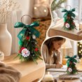thumbnail image 5 of DefiDgd Mini Artificial Pine Christmas Tree Hanging Ornament With Burlap Bow Snowflake Candy and Ball Adorned for Christmas Tree Wall Door Holiday Home Decor, 5 of 6
