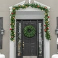 thumbnail image 5 of Hvmvliv 11.81in Green Pine Christmas Wreath for Front Door Artificial Christmas Decoration Simulation Pvc Wreath Outdoor Christmas Decoration Green, 5 of 8