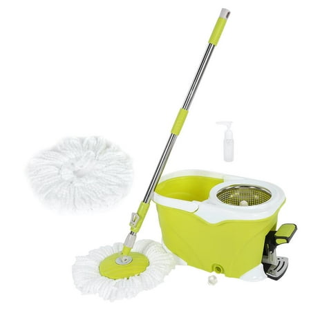 WALFRONT 360 Degree Rotary Foot on Labor-saving Microfiber Mop & Bucket Floor Cleaning System , Bucket,Floor Cleaning