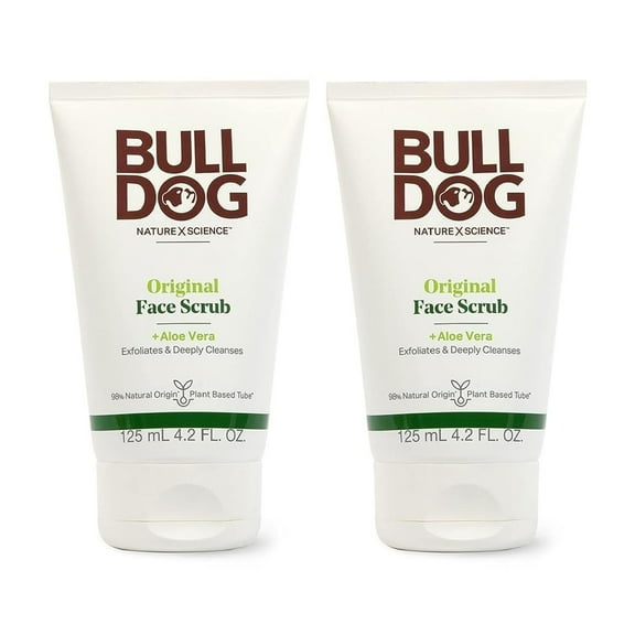 Bulldog Mens Skincare and Grooming Original Face Scrub, 4.2 Fluid Ounce - Pack of 2