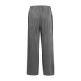 thumbnail image 4 of QHFBli Womens Pleated Wide Leg Palazzo Pants with Drawstring Casual Trousers, 4 of 5