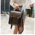 thumbnail image 5 of Mochila vintage, bolsa de cuero PU para mujer, mochila escolar de moda para niñas, bolsa de hombro para ocio, 5 of 5