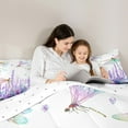 thumbnail image 5 of Homewish Floral Lavender Bedding Comforter Set 2pcs for Kids Children Teens Girls,Flying Butterflies Twin Comforter Sets Microfiber,Spring Garden Breathable Bedding Set,Microfiber Bedroom Decor, 5 of 8