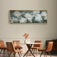 thumbnail image 4 of Large Framed Canvas Print Vintage Floral Botanical Print with Green Leaves Wall Art Decorative Ready to Hang Painting for Living room Bedroom - 60"x20" Natural Frame, 4 of 7