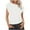 White, variant on ShomPort Cotton Round Neck T-shirts for Women Summer Casual Cover Sleeve Solid Color Tops Pullovers