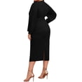 thumbnail image 2 of Vestido Dama Mujer Sexi Elegante C/cinturón Talla Extra Plus DaraBaby  Vest053, 2 of 4