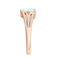 thumbnail image 3 of Rosec Jewels Ethiopian Opal Heart Engagement Ring with Diamond - 8 mm - Split Shank Ring - AAA Quality - With Jewelry Box, 10K Rose Gold, US 6.50, 3 of 9