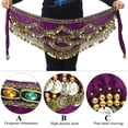 thumbnail image 5 of Hip Scarf, Hip Belt, Women's Belly Dancing Belt, 2 Colors Belly Dance Costume Waist Belt, For  For Bellydance, 5 of 8