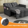 thumbnail image 6 of Craftian 55" Modern Convertible Sofa Bed with Pull Out Bed, Upholstered Loveseat Sofa Couch with Adjustable Backrest, Gray, 6 of 10