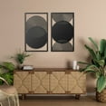 thumbnail image 6 of Abstract Mid Century Modern Metal Wall Art Set of 2, 6 of 9