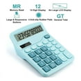 thumbnail image 3 of 12 Digits Electronic Calculator Solar Calculator Calculator Office Financial Basic Desk Calculator-Blue, 3 of 6
