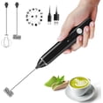 thumbnail image 1 of Milk Frother Handheld, Electric Foam Maker with Stainless Whisk 3 Speed for Bulletproof Coffee, 1 of 5