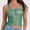 Green, variant on Women Tank Top Rhinestone Sleeveless Crop Party Nightclub Breathable Womens Camisole Beige L