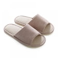 thumbnail image 3 of Willtoo Women House Slippers Non Slip Cotton Linen Indoor and Outdoor Home Slipper Sandals Open Toe Bedroom Breathable Shoes Fluff Slippers, 3 of 3