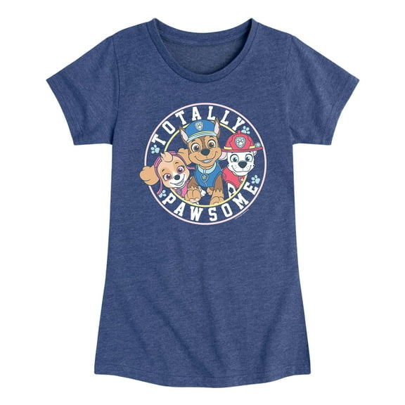 Paw Patrol - Totally Pawsome - Toddler And Youth Girls Short Sleeve Graphic T-Shirt