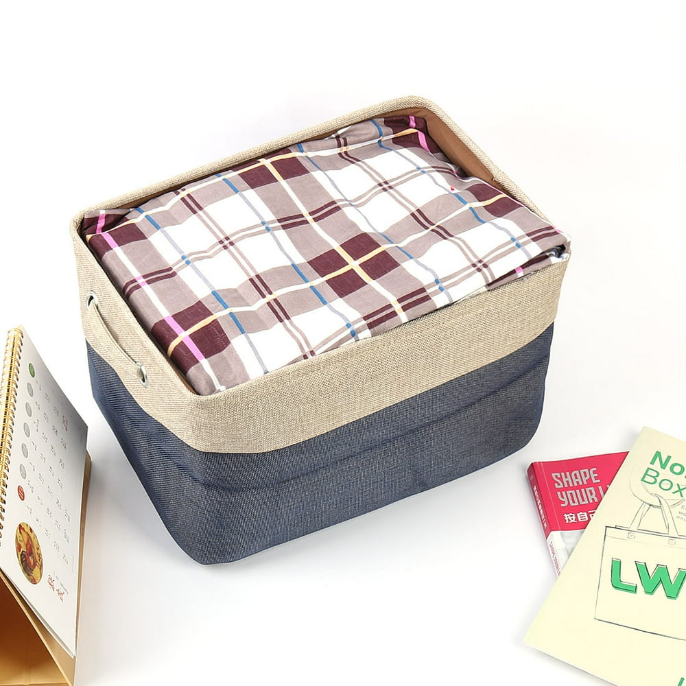 Fabric Storage Bin Basket Closet Clothes Box Container Organizer Dark