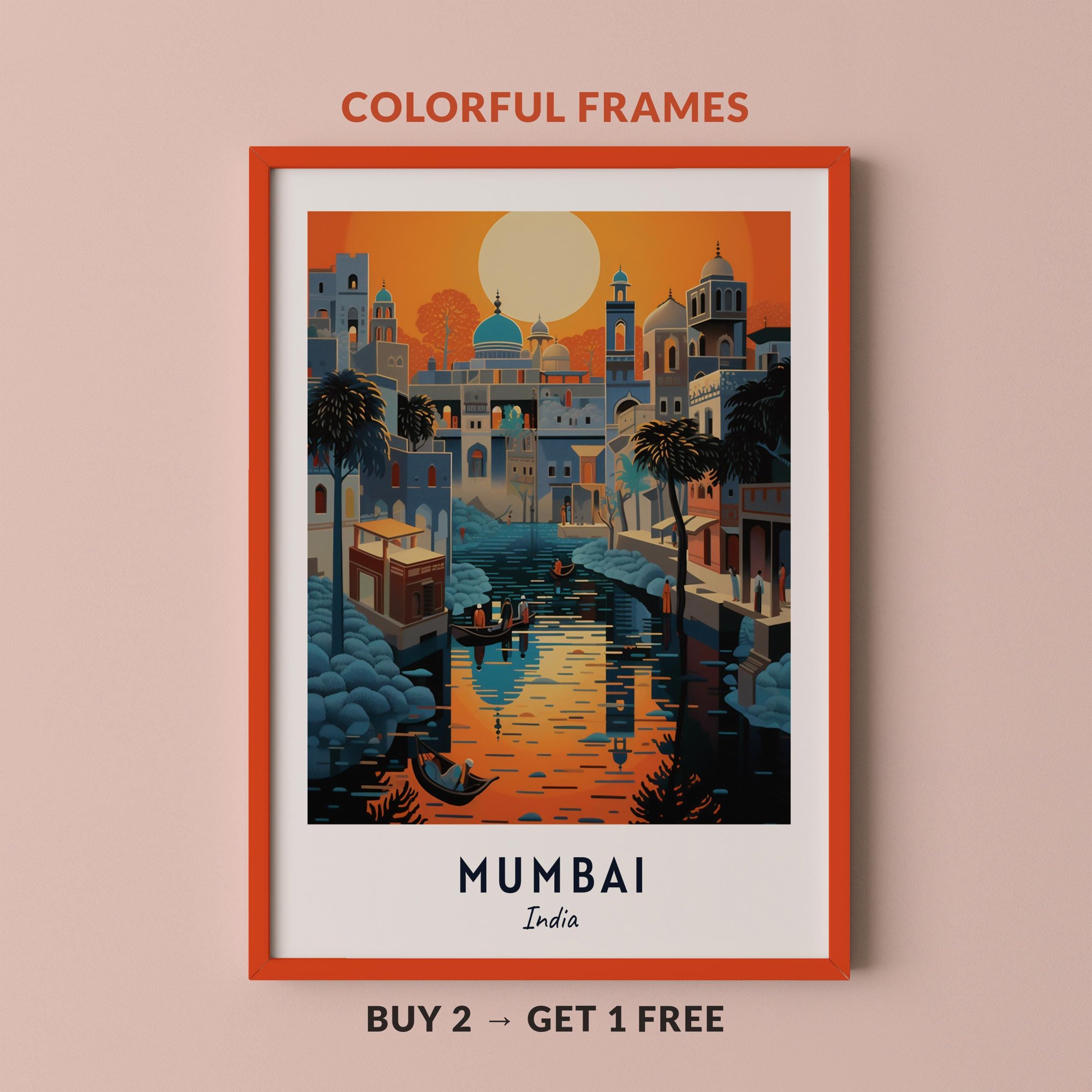 Mumbai Travel India City Cityscape Poster , Poster Print Only