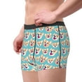 thumbnail image 3 of Kdxio Men's Boxer Briefs with Cute Corgi Head Print - Comfortable and Breathable Underwear for Everyday Wear, 3 of 7