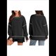 thumbnail image 3 of Sudadera Informal de Cuello Redondo para Mujer, de Larga, Holgada, , con Costuras en Contraste, para Otoño. Negro L, 3 of 8