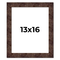 13x16 Frame Brown Burl Real Wood Picture Frame Width 1.625 Inches | Interior Frame Depth 0.5 Inches
