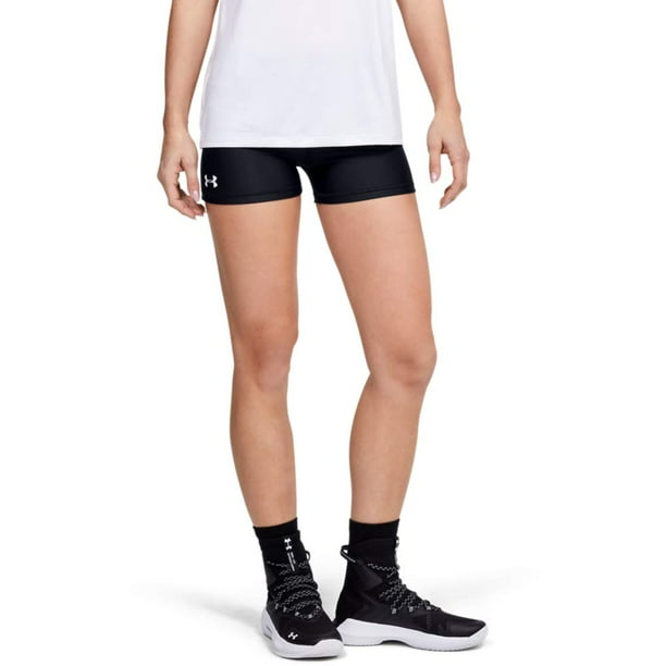 Shorty Under Armour Team 3 para mujer, talla XL, color negro y blanco