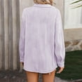 thumbnail image 5 of Nmnitkp Womens Oversized Button Down Shirts Casual Loose Long Sleeve Solid Lapel Long Blouses Tops with Pockets, 5 of 7