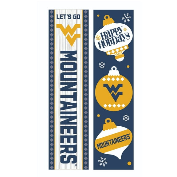 West Virginia Mountaineers 47" Double Sided Christmas Leaner Fan Sign