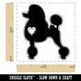 thumbnail image 2 of Standard Poodle Dog with Heart Self-Inking Rubber Stamp Ink Stamper - Purple Ink - Small 1 Inch, 2 of 7