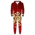 thumbnail image 7 of Odeerbi Christmas Onesie Pajamas for Family Holiday Sleep Jumpsuit Long Sleeve Family Christmas Pajamas Matching Sets Dad Printed Loungewear Jumpsuit Sleepwear Xmas PJs Set Red, 7 of 7