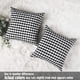 thumbnail image 5 of Juego de 2 fundas de almohada CARRIE HOME a cuadros blancos y negros de 45 x 45 cm, 5 of 7