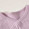 thumbnail image 5 of BLVB Newborn Baby Boy Girl Clothes Cotton Wrap Romper Long Sleeve Coming Home Outfit Infant Jumpsuit(Purple,0-1 Months), 5 of 6