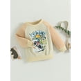 thumbnail image 4 of xiaxaixu Baby Fall Pullovers Long Sleeve Round Neck Cowboy Print Raglan Sweatshirts Infant Clothes, 4 of 8