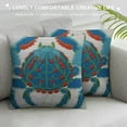 thumbnail image 3 of Euro Sham Cover Blue Euro Size Pillow Shams Euro Sham Covers Sea Creatures Crab Beaded Beach Style European Pillow Covers Easter - Crab Craze, 3 of 5