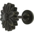 thumbnail image 2 of MERIVILLE Set of 2 Blossom Window Drapery Medallion Holdbacks, Curtain Tiebacks, Wall Hook, Tassel Holder, Bronze, 2 of 4