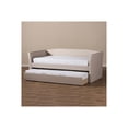 thumbnail image 4 of Baxton Studio Camino Modern and Contemporary Fabric Upholstered Daybed with Guest Trundle Bed, Multiple Colors, 4 of 9