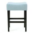 thumbnail image 5 of Noble House Pico 25.75" Fabric Backless Counter Stools, Set of 2, Light Blue, 5 of 9