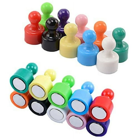 

20 PCS Magnetic Push Pins Little Refrigerator Magnets Strong Fridge Magnets Whiteboard Magnets Map Magnets Perfect for Home Kitchen Office School Classroom Multicolored