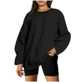 thumbnail image 1 of Timegard Chandails à Col Rond pour Femmes Automne Hiver Décontracté Confortable Couleur Unie Manches Longues Hauts Chandail, 1 of 5