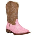 thumbnail image 2 of Roper Girls Glitter Square Toe Pull On Cowboy   Mid Calf Boots, 2 of 5