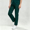 thumbnail image 2 of Szhihuiw Scrub Pants for Women Straight Fit Casual Drawstring Elastic Waist Womens Trousers with Pockets, 2 of 7