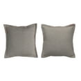 thumbnail image 4 of Creative Co-Op 16 Inches Square Linen Blend Pillow with Flower Embroidery, Gray, Set of 2, 4 of 4