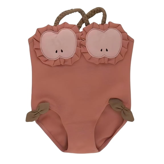YunPes Toddler Baby Girl Swimsuit Cute Frui𝐭 Dress up Bathing Suit One Piece Criss Cross Ruched Birthday Beach Vacation Swimwear